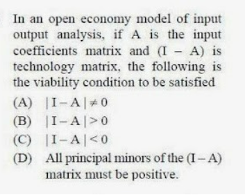 NTA UGC NET Economics Paper 3 Solved Question Paper 2012 December qn 54
